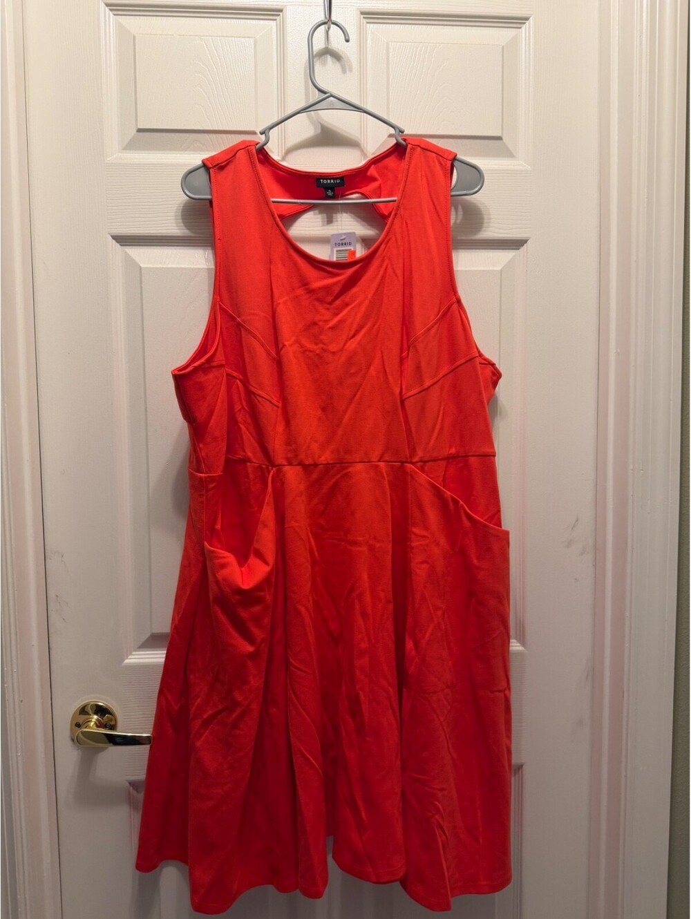 NWT Torrid LCAS Red Ponte Seam Tank Skater Dress With Pockets Size 4